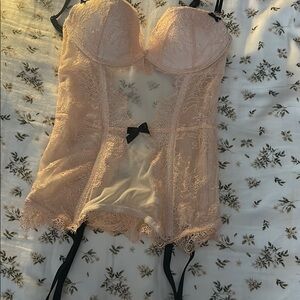 Victoria’s Secret baby pink lace corset top